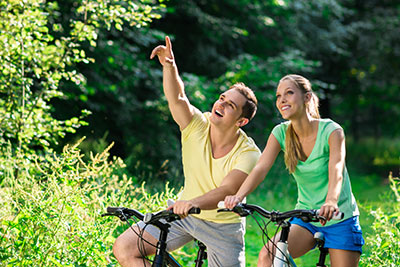 people with accident medical insurance riding their bikes